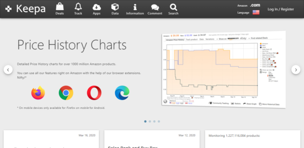 Keepa Amazon price tracker