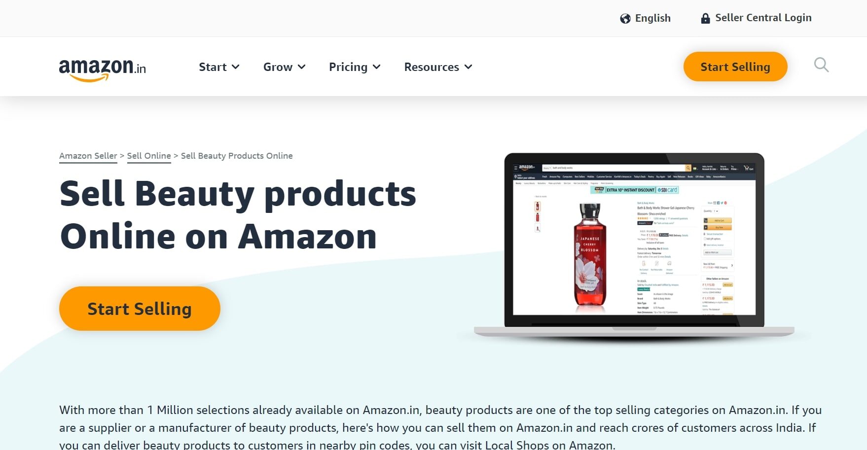 start selling beauty products on Amazon